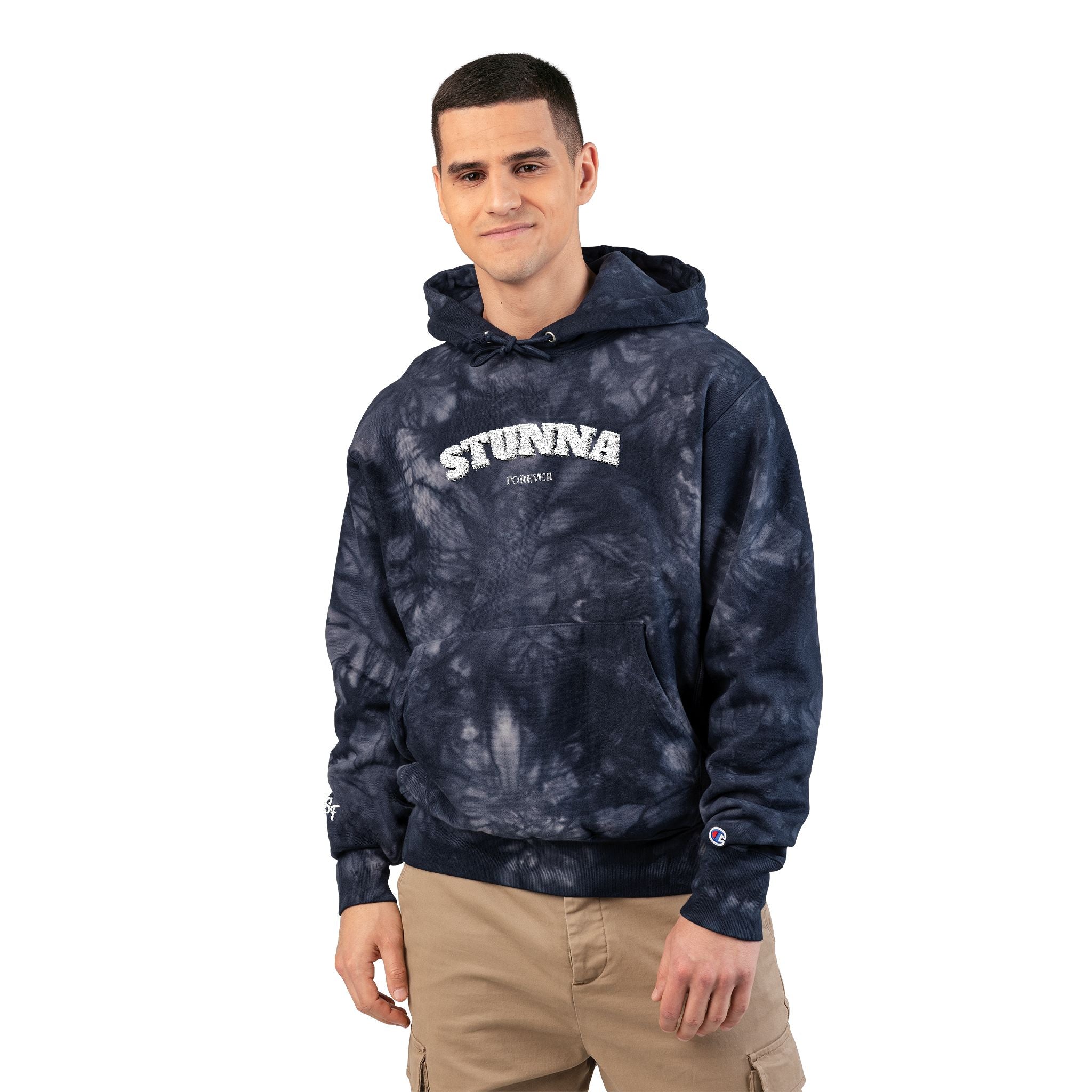 ‘Stunna x Champion’ Tie-Dye Hoodie