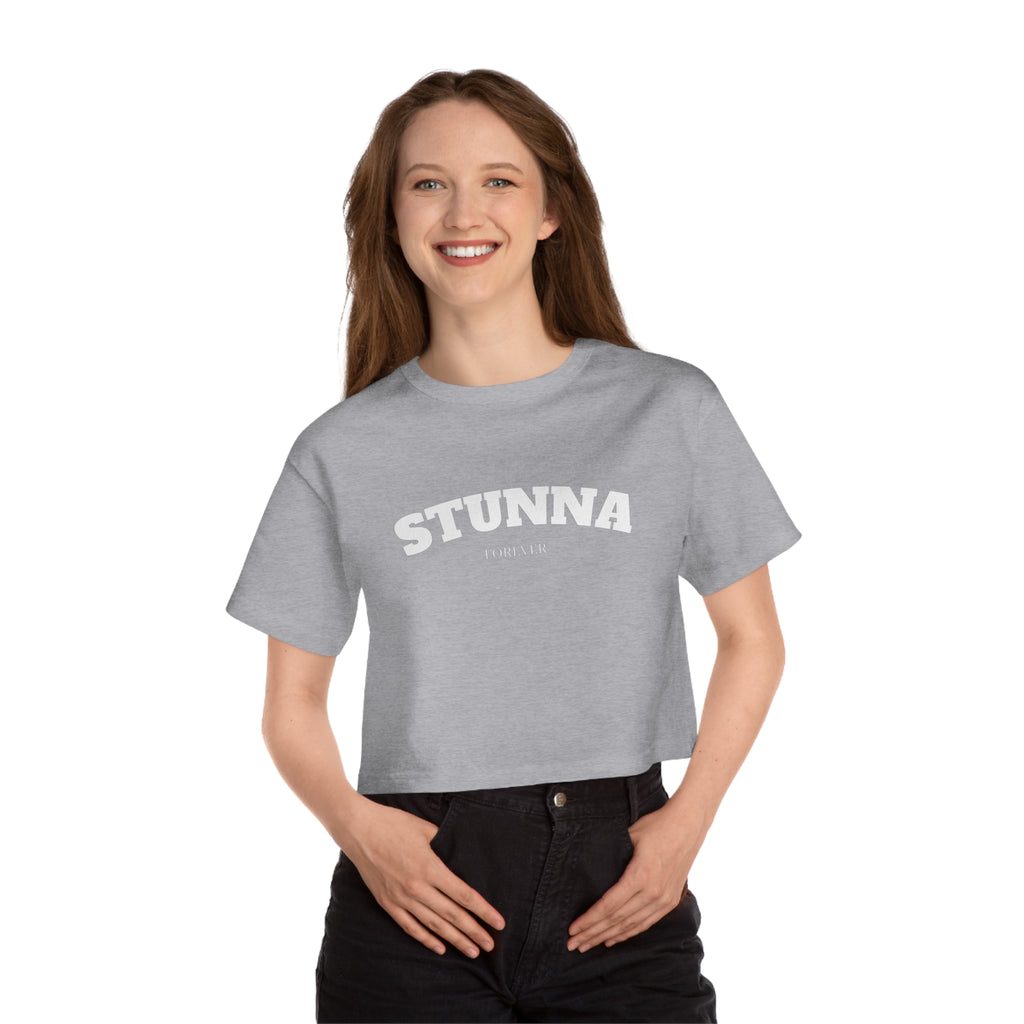 'Stunna x Champion' Cropped Tee